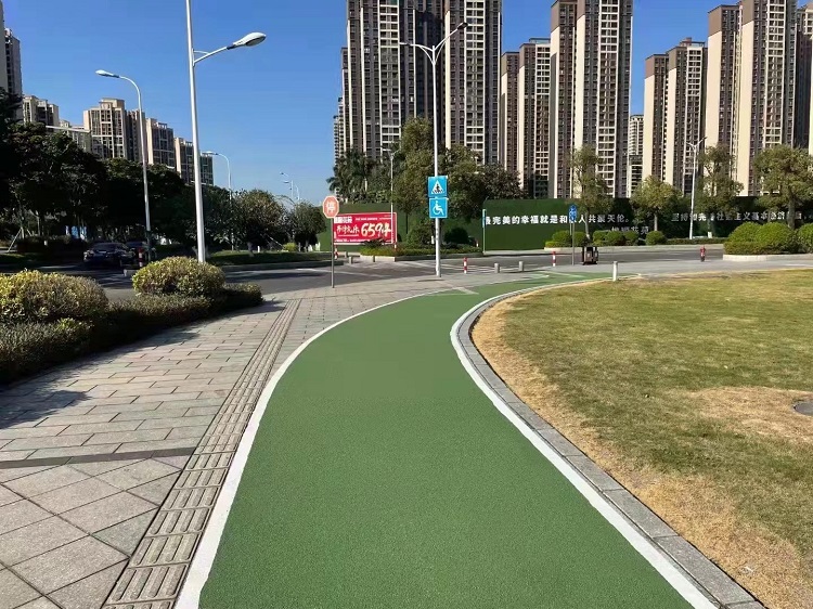 彩色陶瓷顆粒防滑路面